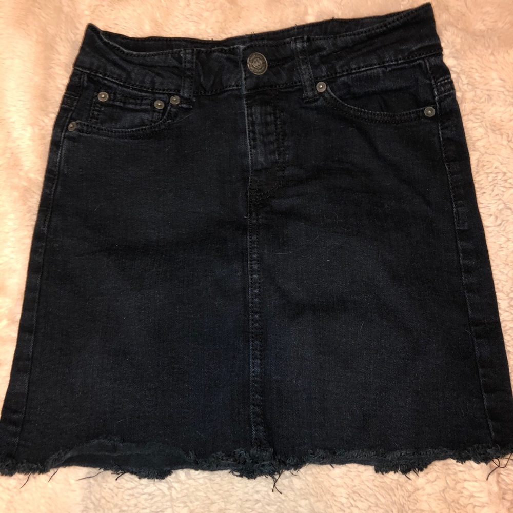 Black jean skirt